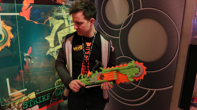 There’s just something about a Nerf gun with a rotating saw blade. Something Gears of Warsy.
